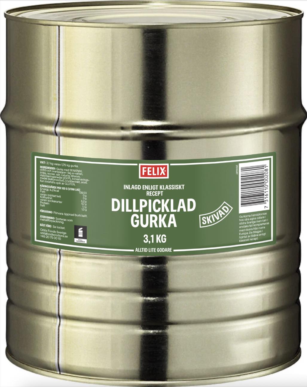 Dillpicklad Gurka