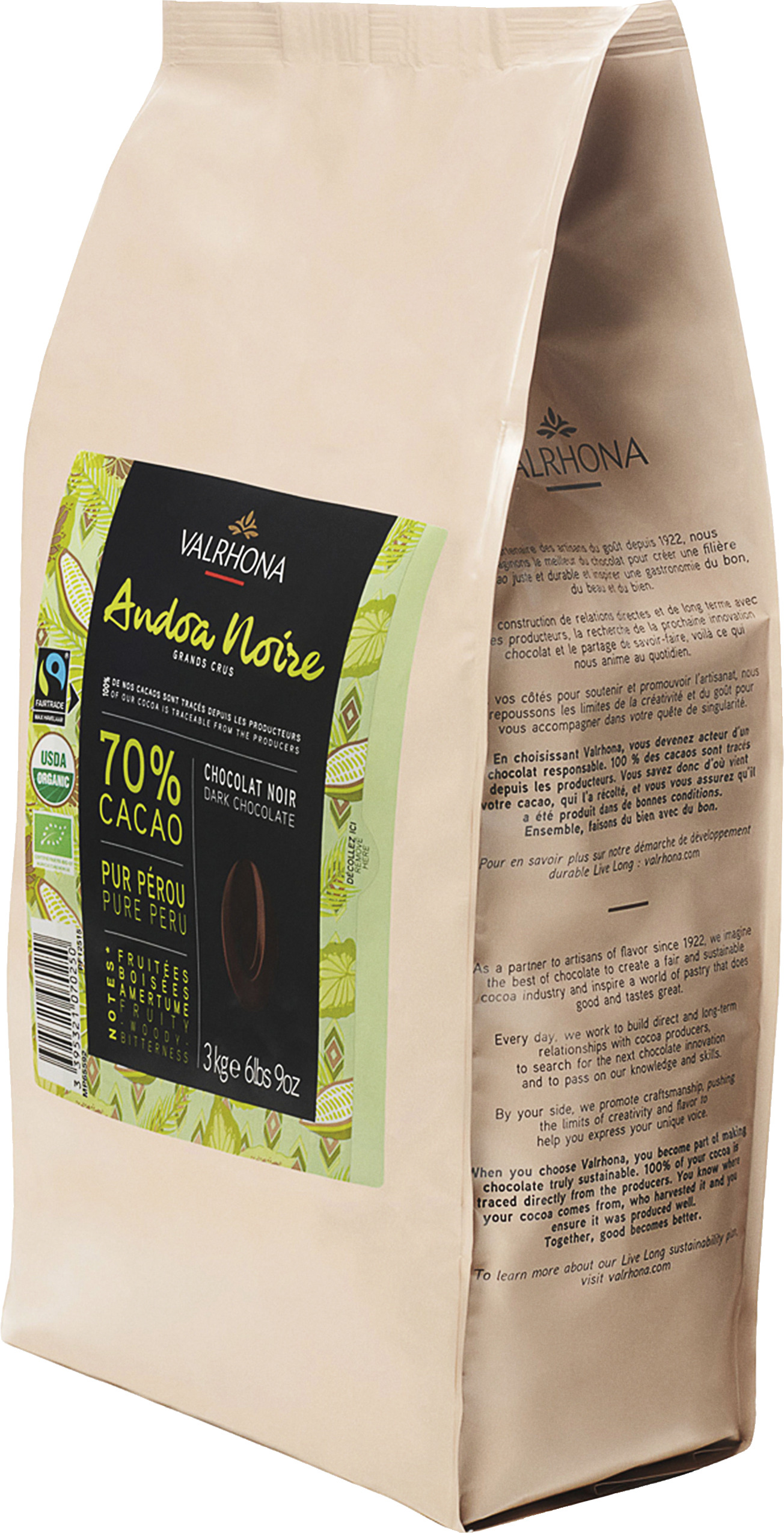 Chokladpellets Andoa Mörk 70%