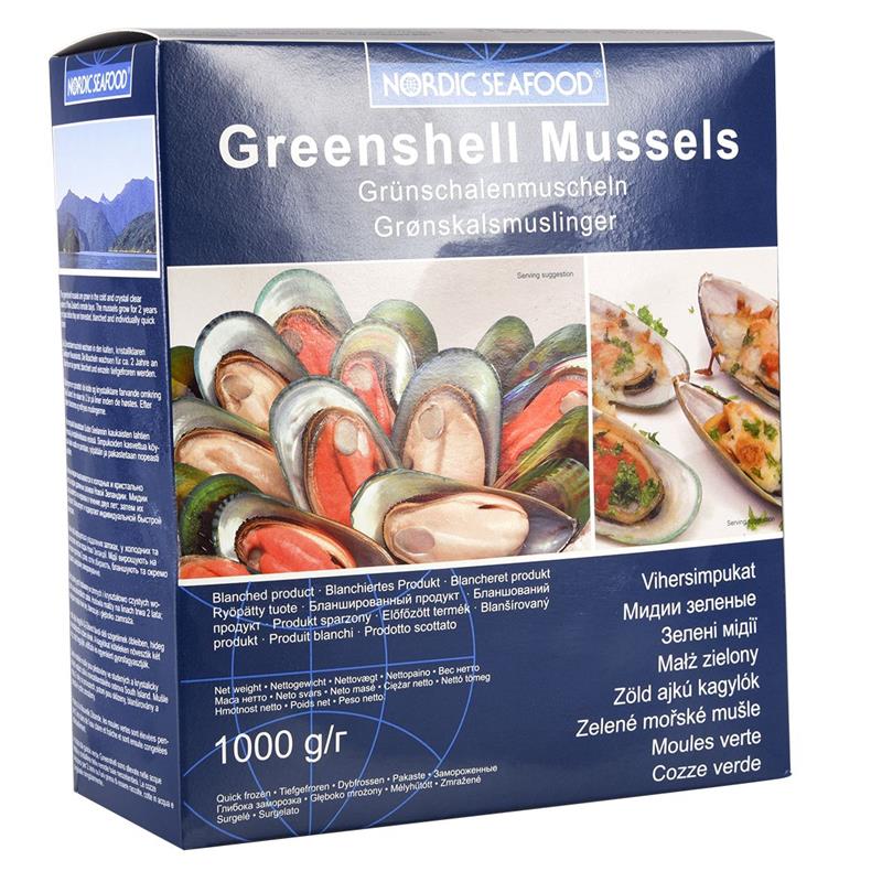 Grönskalsmusslor i Halvskal