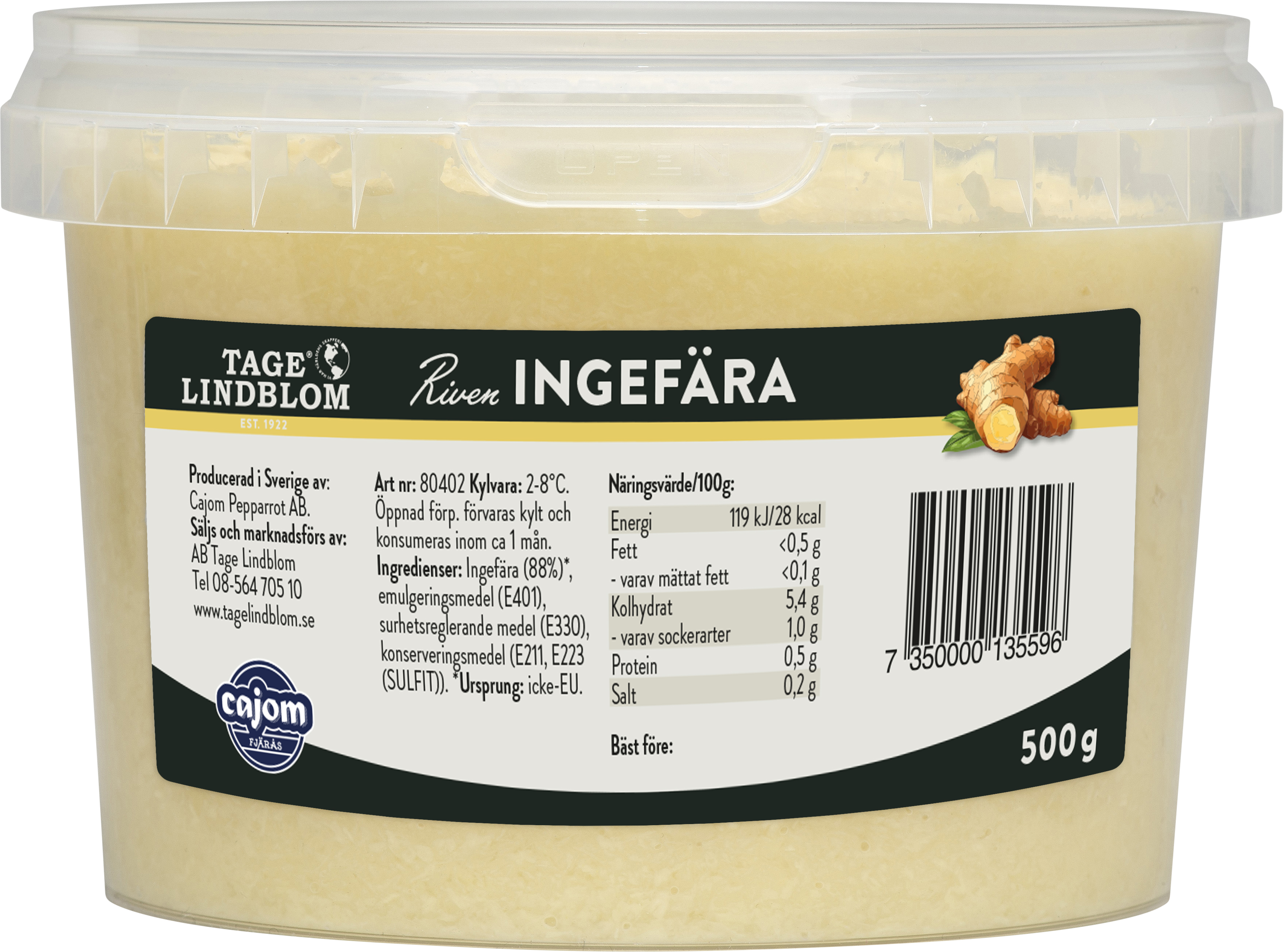 Ingefära riven | Köp ingefära hos Menigo.se | Menigo.se