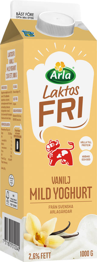Vaniljyoghurt Lättsockrad 2,6% Laktosfri
