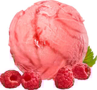 Hallonsorbet
