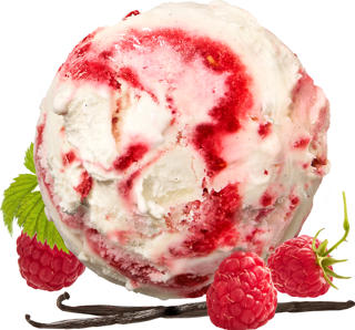 Glass Vanilj & Hallonlyx