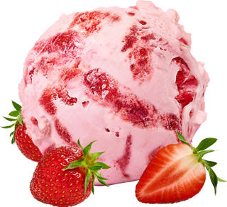 Gräddglass Jordgubb