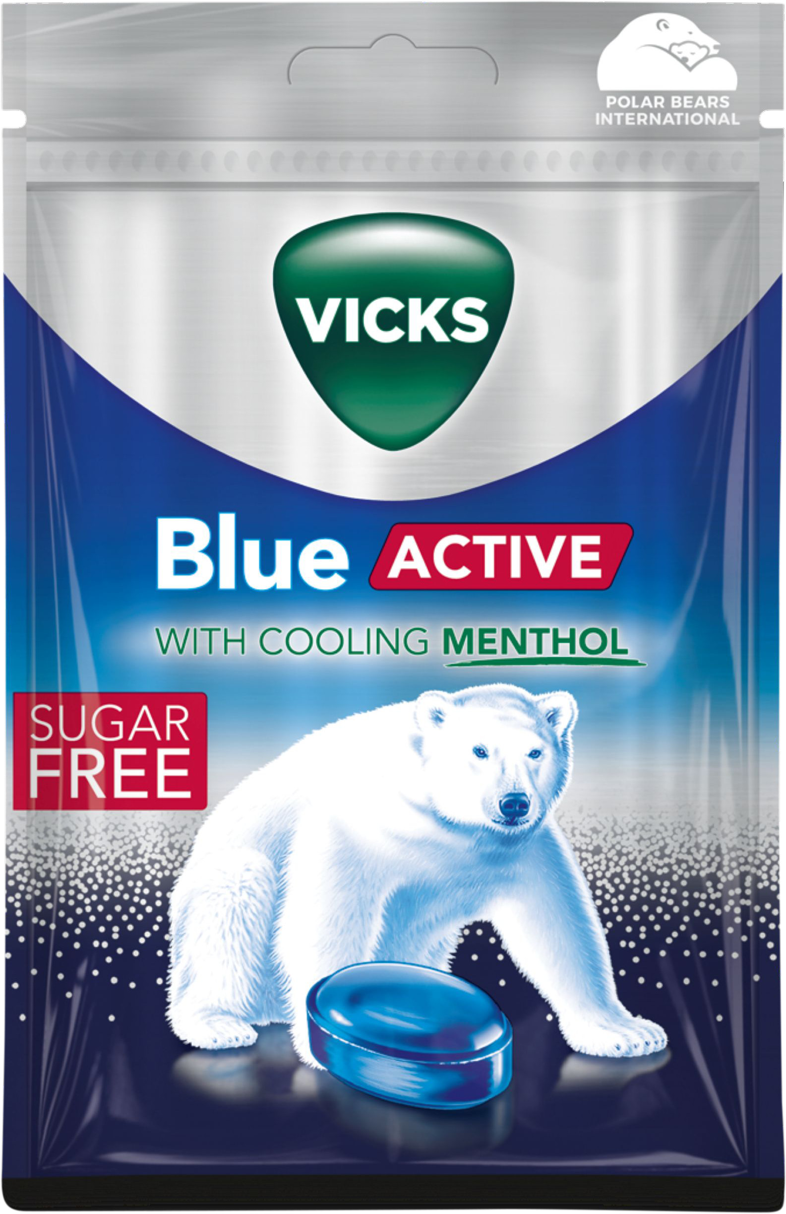 Vicks Blue Active Sockerfri
