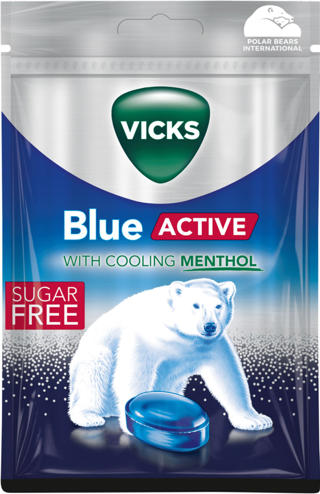 Vicks Blue Active Sockerfri