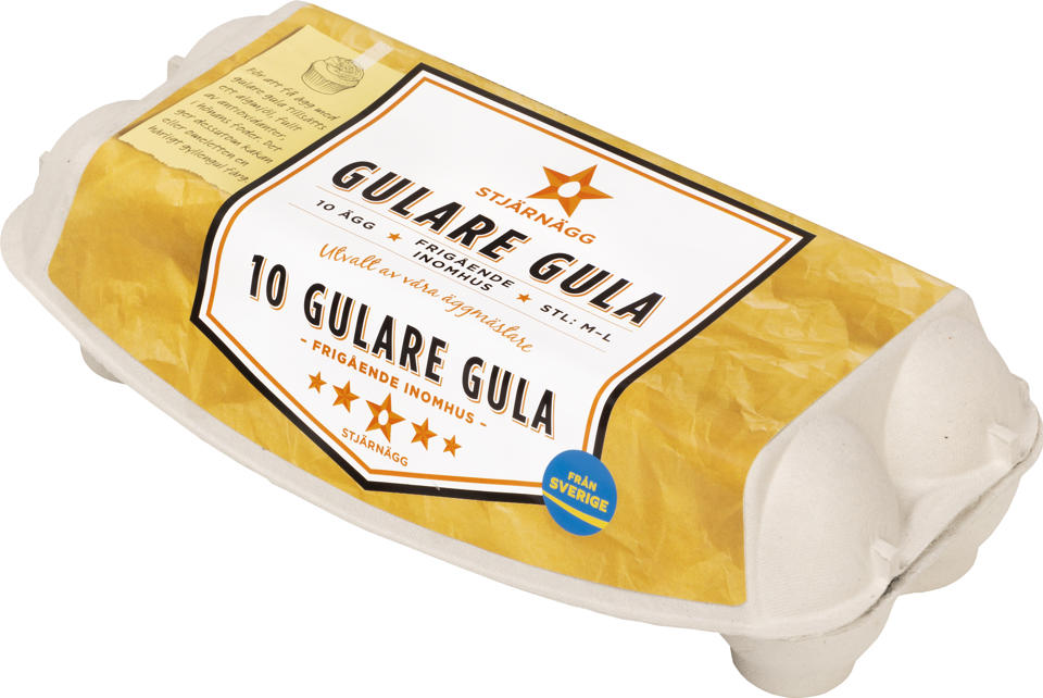 Ägg M/L 10-pack gulare gula frigående inne