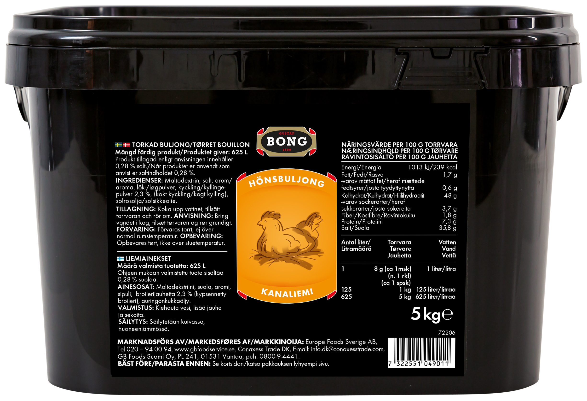 Hönsbuljong 0,3% Salt