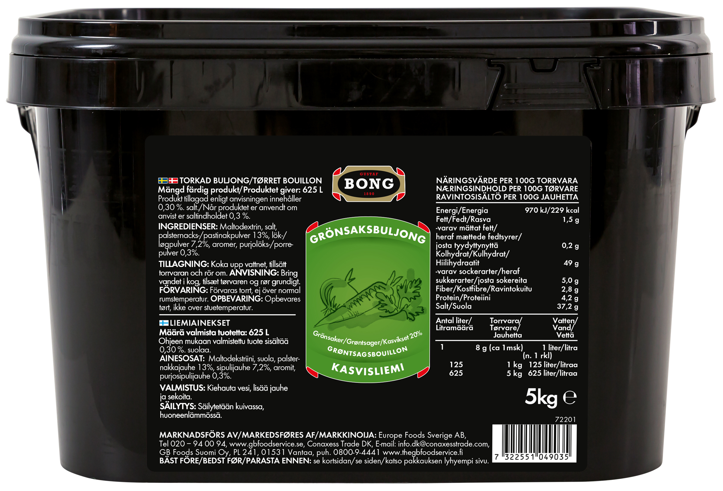 Grönsaksbuljong 0,29% Salt