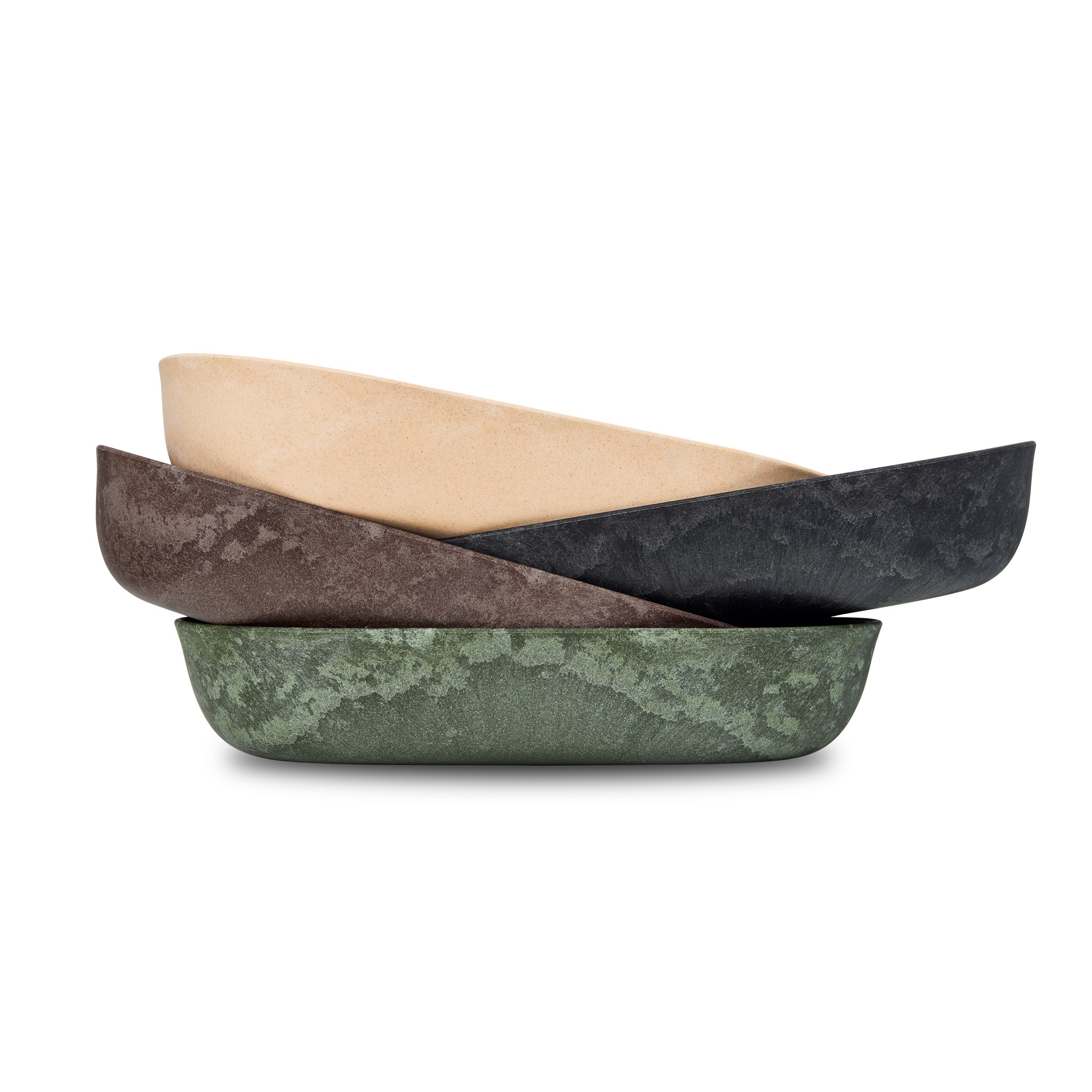 Skål Djup Oval Plast/Trä Svart Ø34,5cm