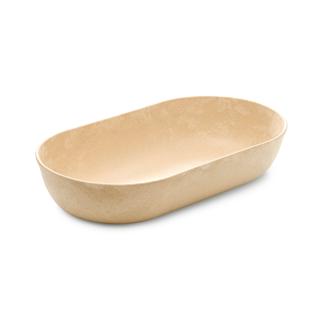 Skål Djup Oval Plast/Trä Sand Ø34,5cm