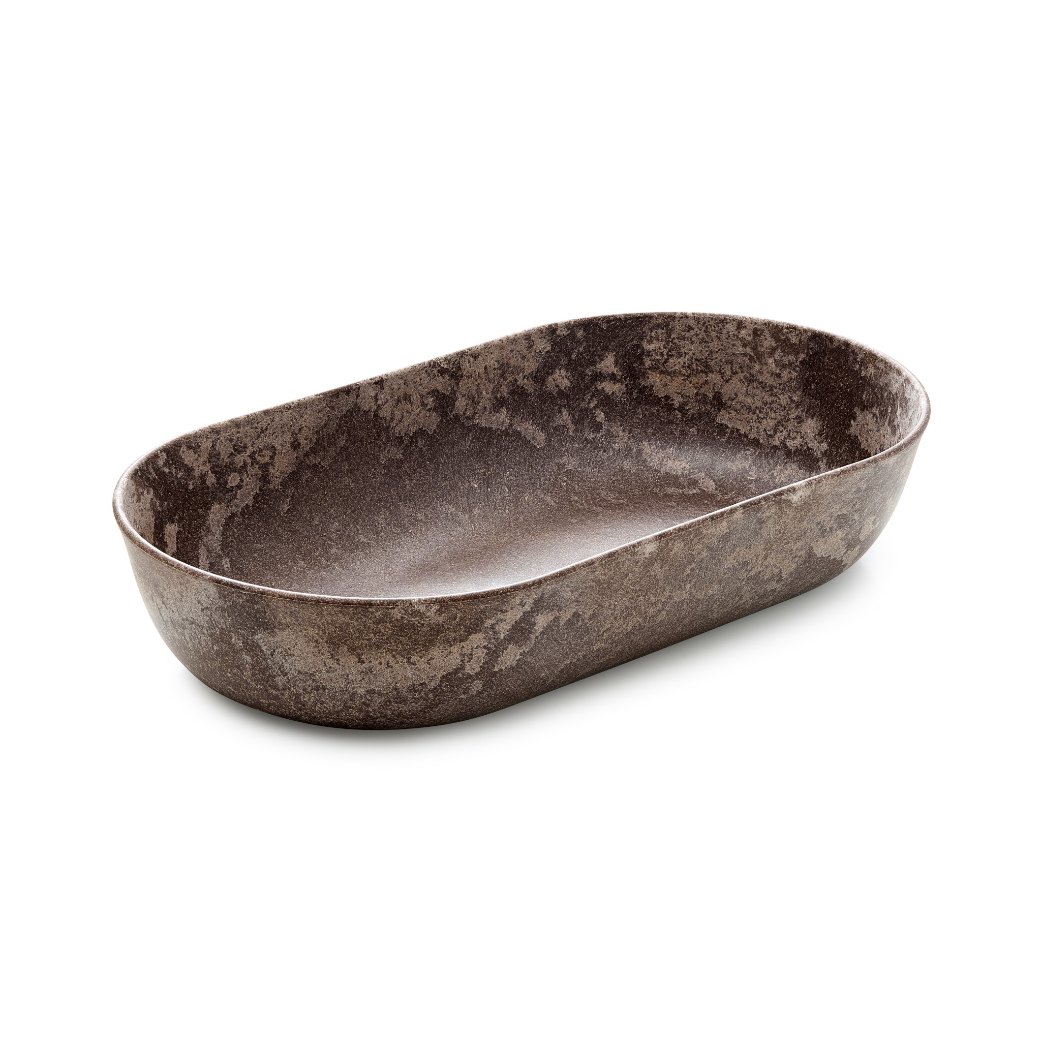 Skål Djup Oval Plast/Trä Brun Ø34,5cm