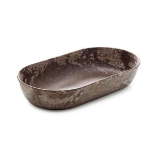 Skål Djup Oval Plast/Trä Brun Ø34,5cm