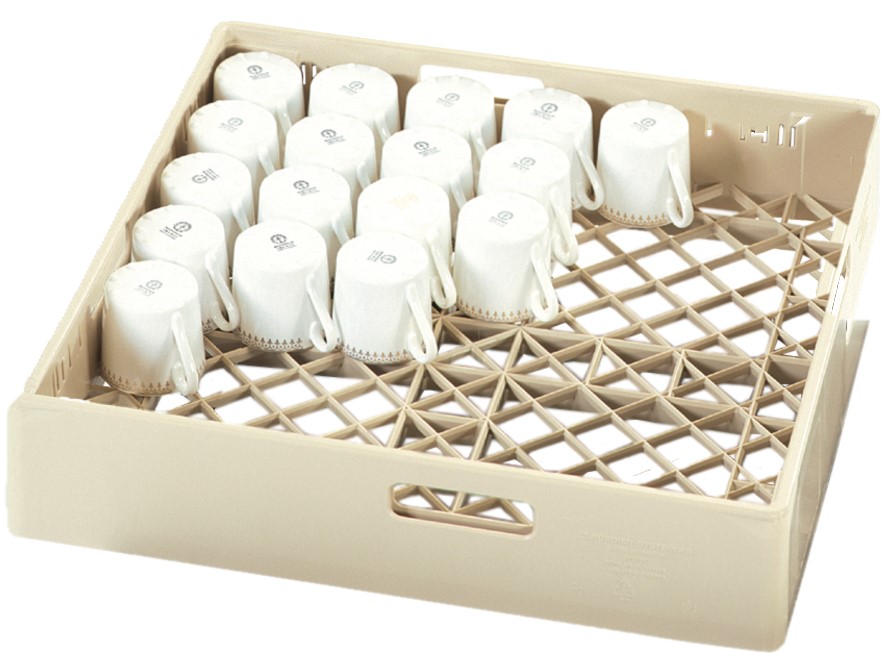 Diskkorg för glas och koppar beige 50x50cm