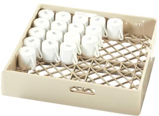 Diskkorg för glas och koppar beige 50x50cm