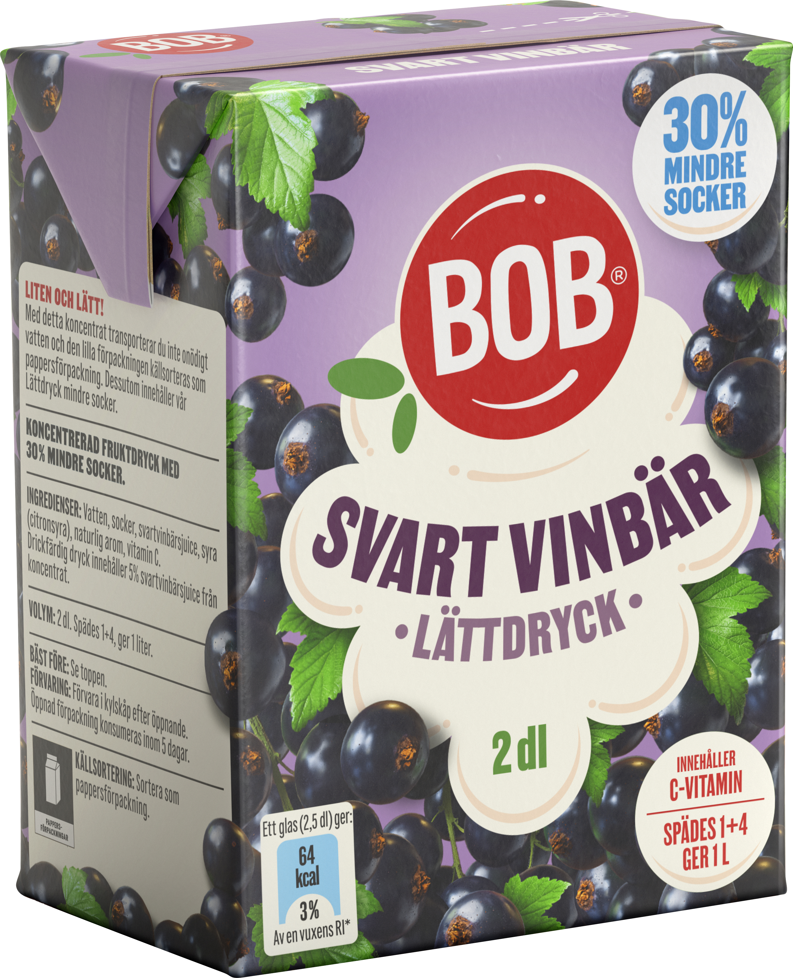 Lättdryck Svartvinbär 1+4
