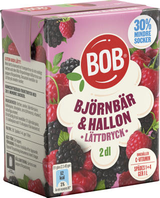 Lättdryck Hallon & Björnbär 1+4