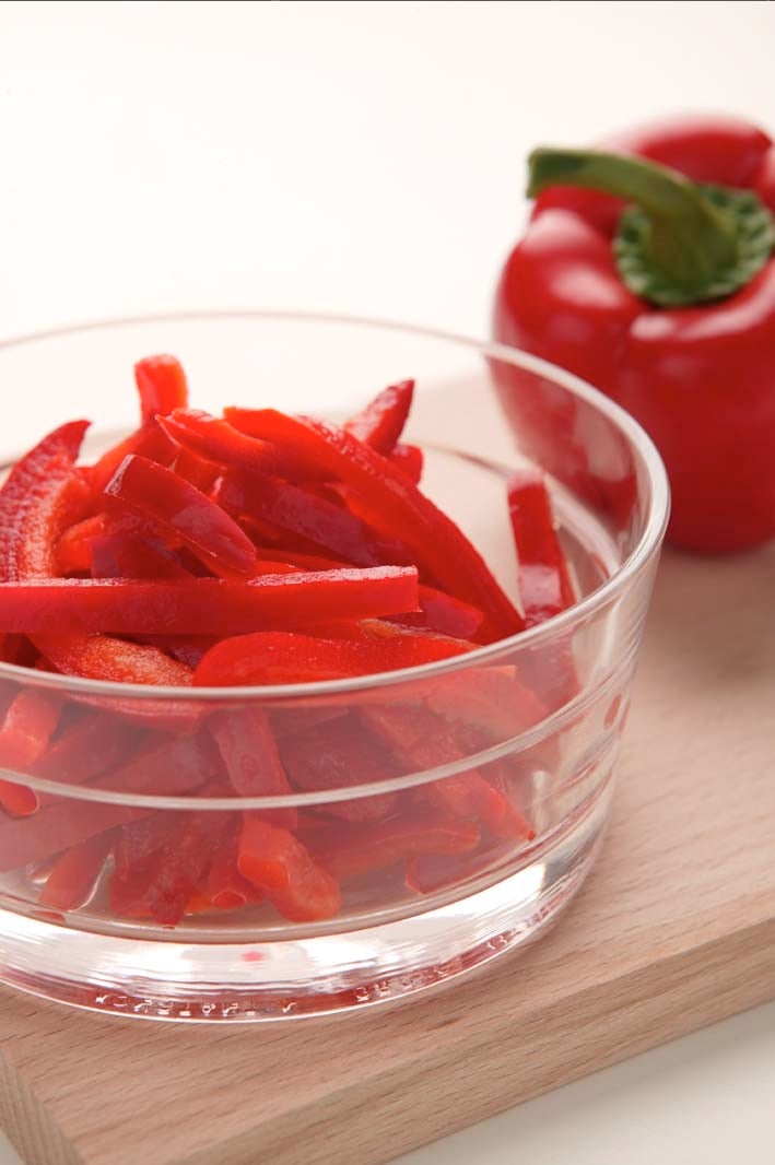 Röd Paprika Strimlad