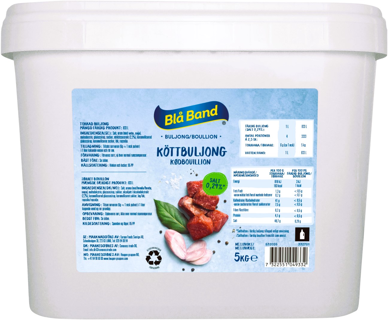 Köttbuljong 0,29% Salt