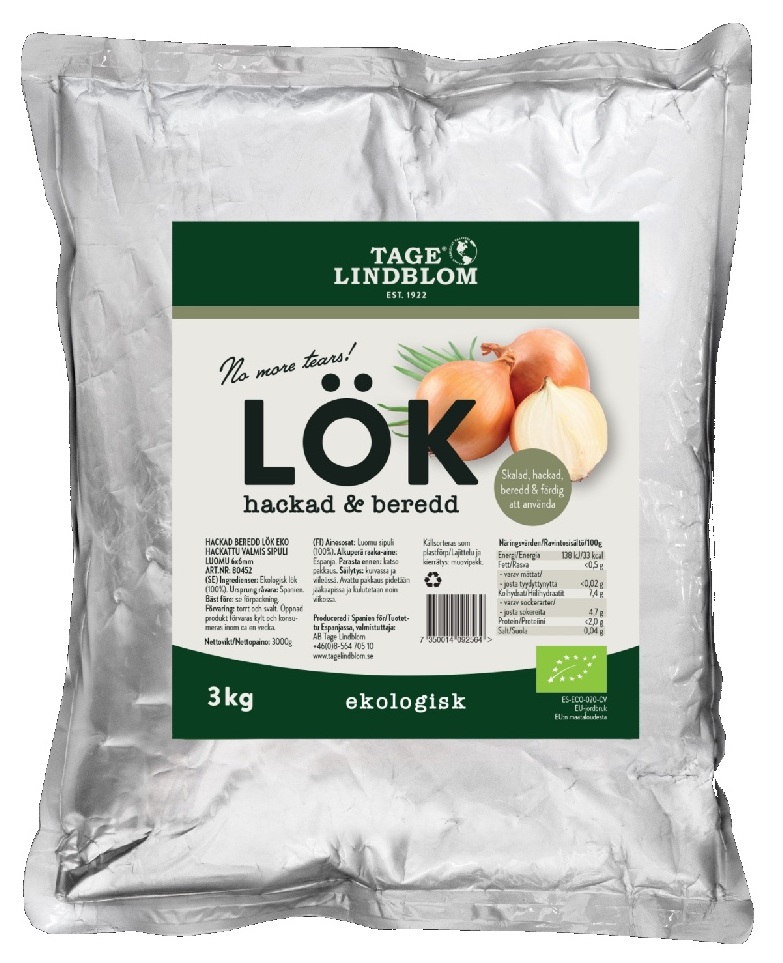 Gul Lök Hackad 6x6mm EKO