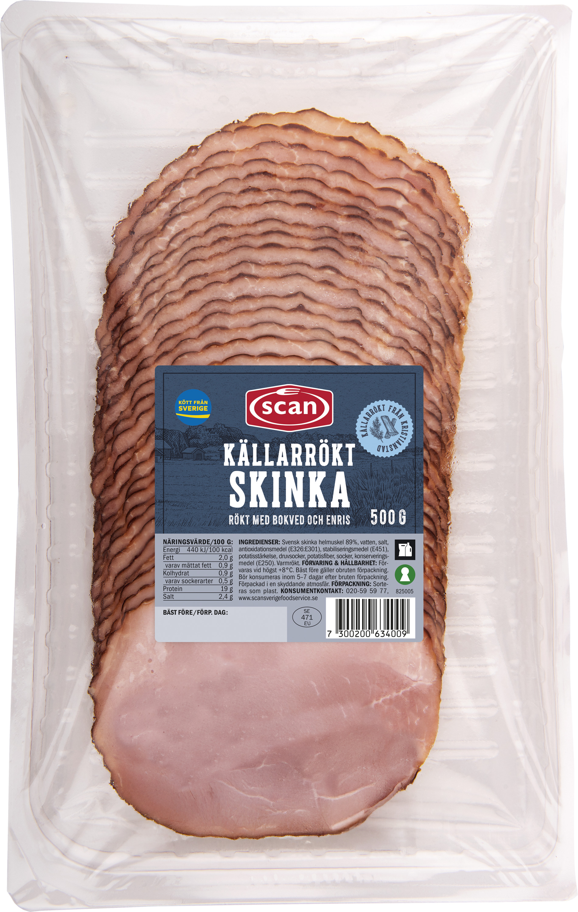 Skinka Källarrökt Skivad