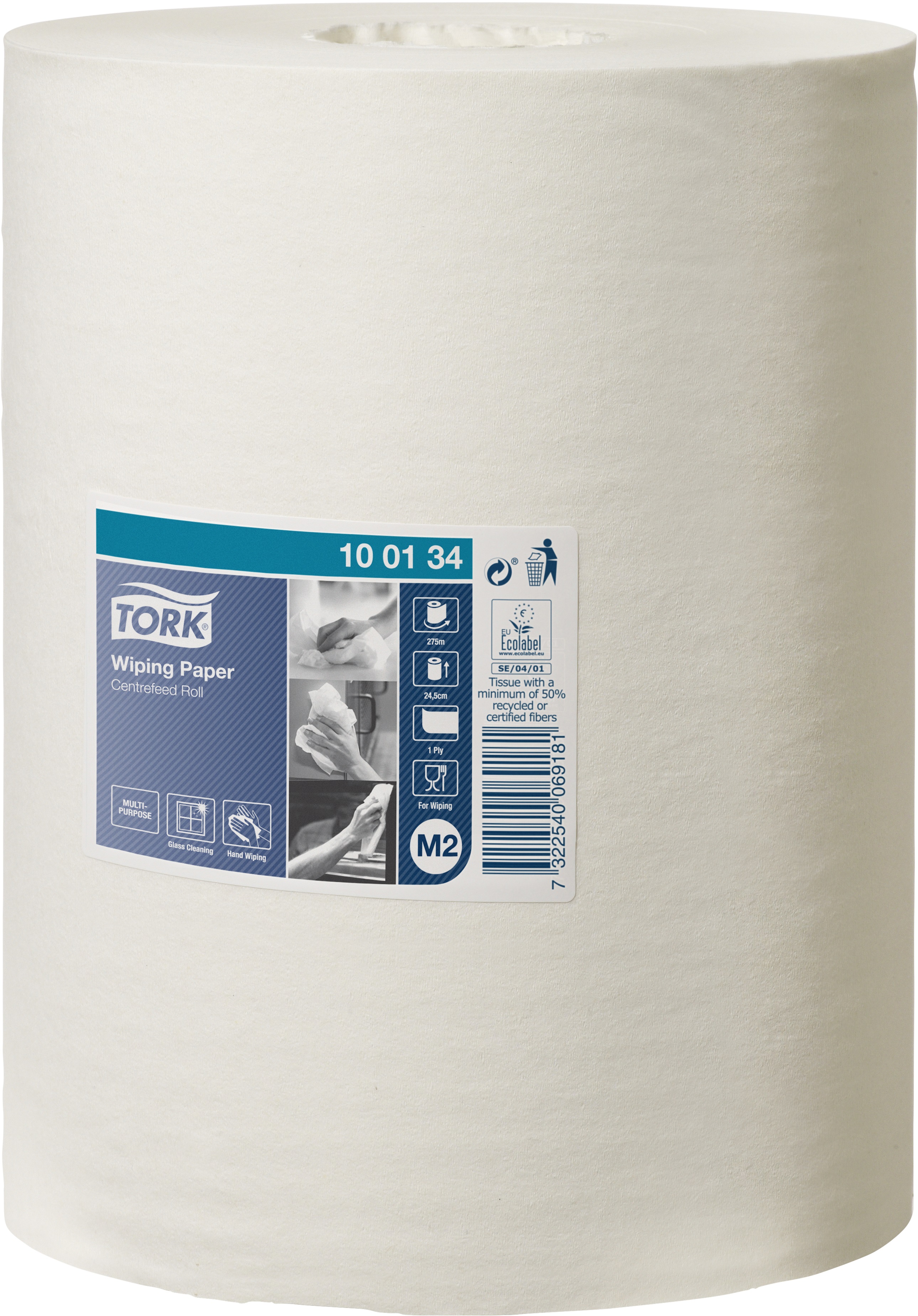 Avtorkningspapper M2 Advanced centrummatad 1-lag
24,5cmx275m vit