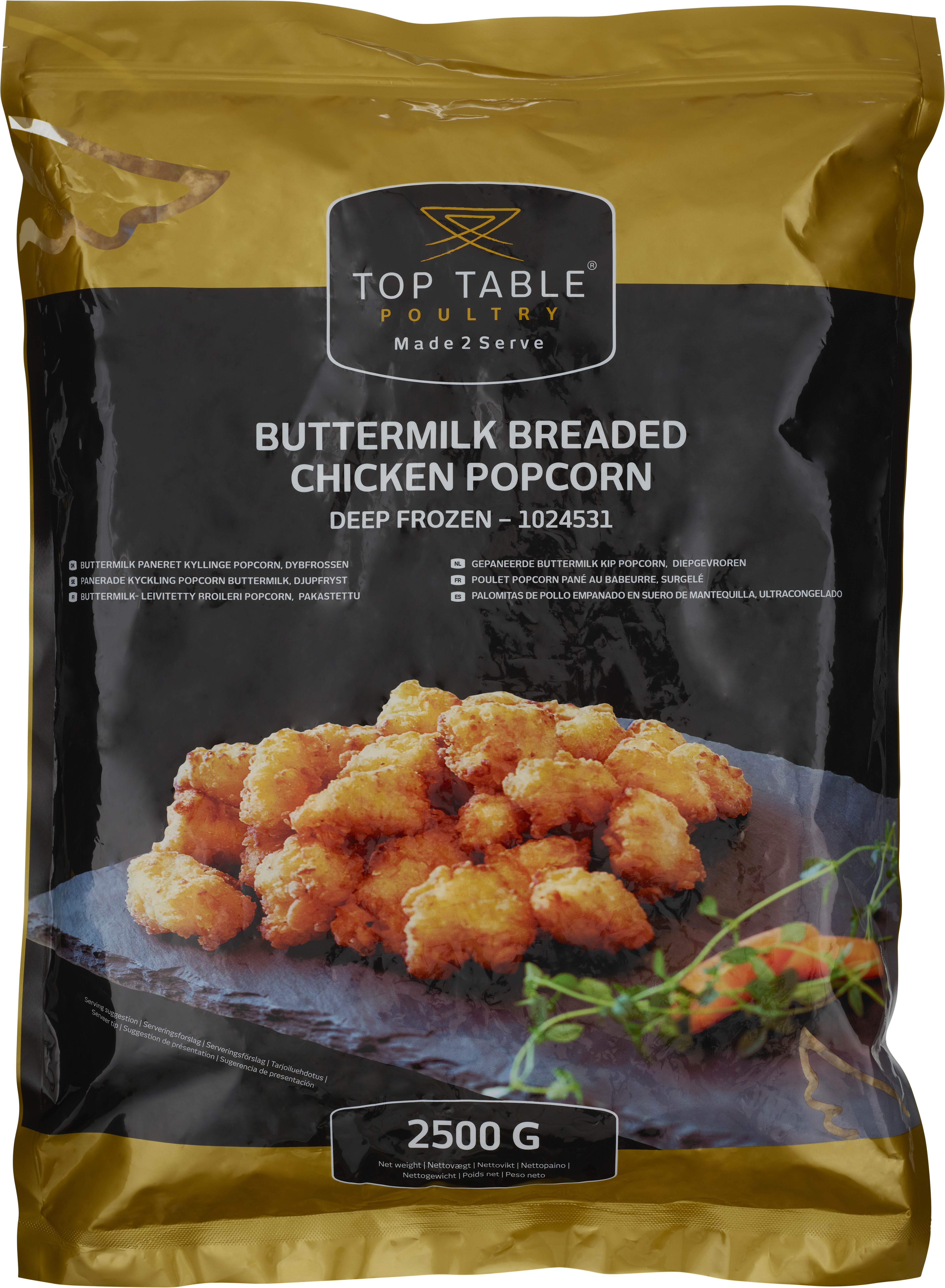 Kyckling Popcorn Buttermilkpanerad