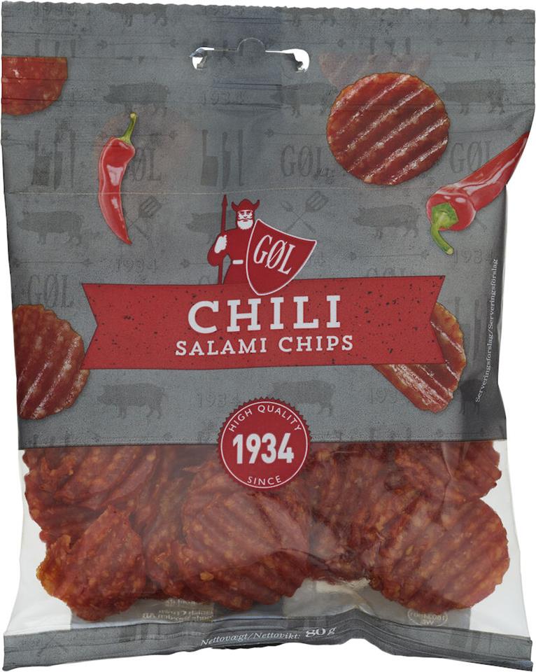Salami chips chili
