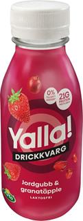 Yalla drickkvarg jordgubb granatäpple 0,3% 
Laktosfri