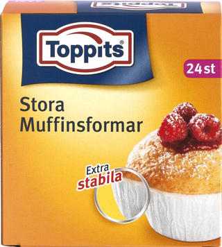 Muffinsform Stor Fettbeständigt papper Vit 60mm
