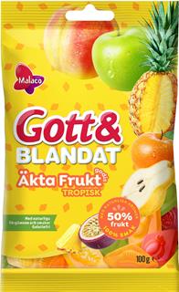 Gott & Blandat Äkta Frukt Tropisk 100g