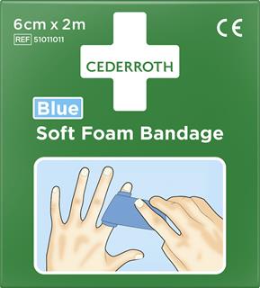 Soft Foam Bandage blå 6cmx2m