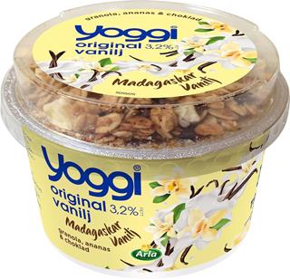 Yoghurt Madagaskar vanilj top cup 3,2%