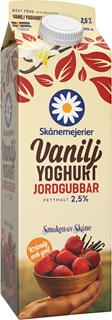 Yoghurt vanilj & jordgubb 2,5%