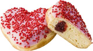 Donut Red Heart