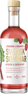 Svensk Sommar Jordgubb Rabarber