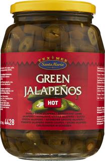 Grön Jalapeno Hot Skivad