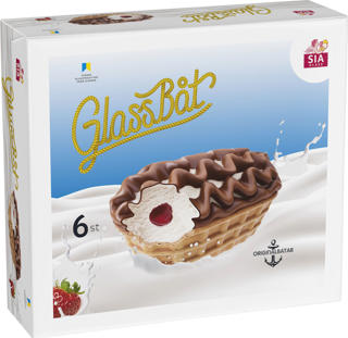 Glassbåt Vanilj, Jordgubb & Choklad RA
