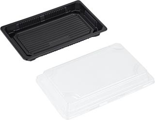 Sushiform inkl. lock PS/OPS 500ml
22x14x4cm svart/transparent