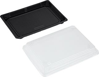 Sushiform inkl. lock PS/OPS 800ml 2
6x19x4cm svart/transparent
