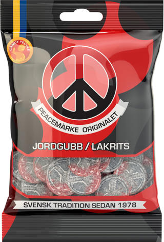 Peacemärke Jordgubb/Lakrits