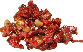 Tomater Soltorkade Hackade