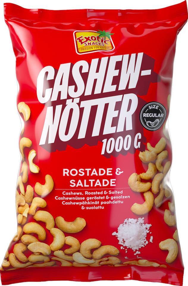 Cashewnötter rostade saltade