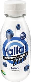Yalla Zero Drickyoghurt Blåbär 0,5% Laktosfri