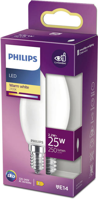 LED-lampa Classic 25W B35 E14 Frostad