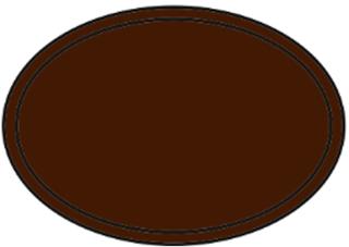 Chokladlock mörk oval