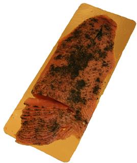 Laxfilé gravad bufféskivad