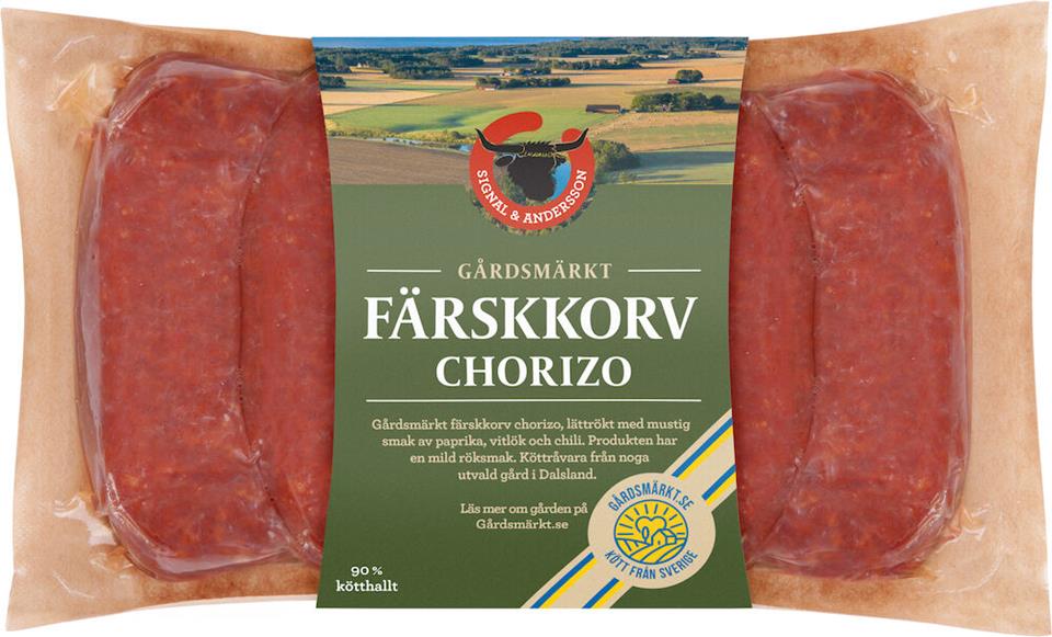 Färskkorv Chorizo lättrökt Gårdsmärkt Sverige