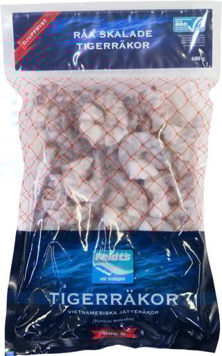 Tigerräkor 16-20/lb PND IQF ASC