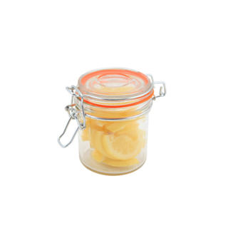 Glasburk med Lock 9cm h9,5cm 30cl